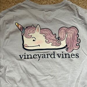 Vineyard Vines Kids Unicorn Graphic Tee - Gray